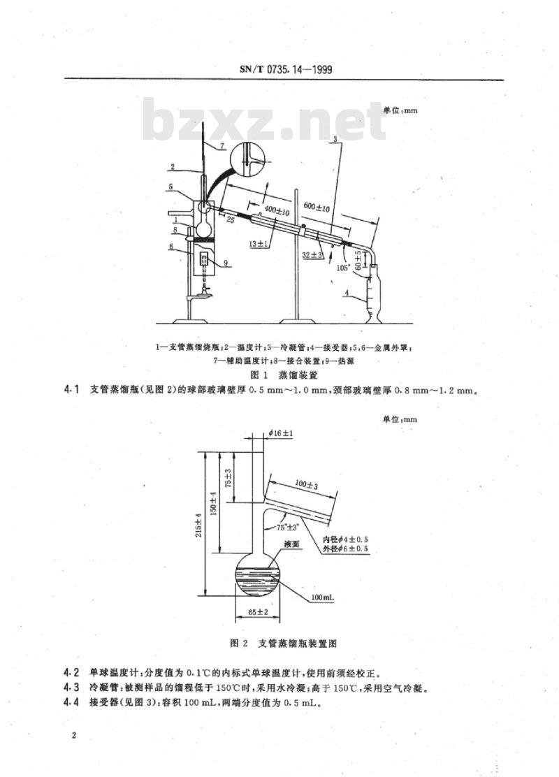 SN/T 0735.14-1999 出口芳香油、单离和合成香料 馏程测定法