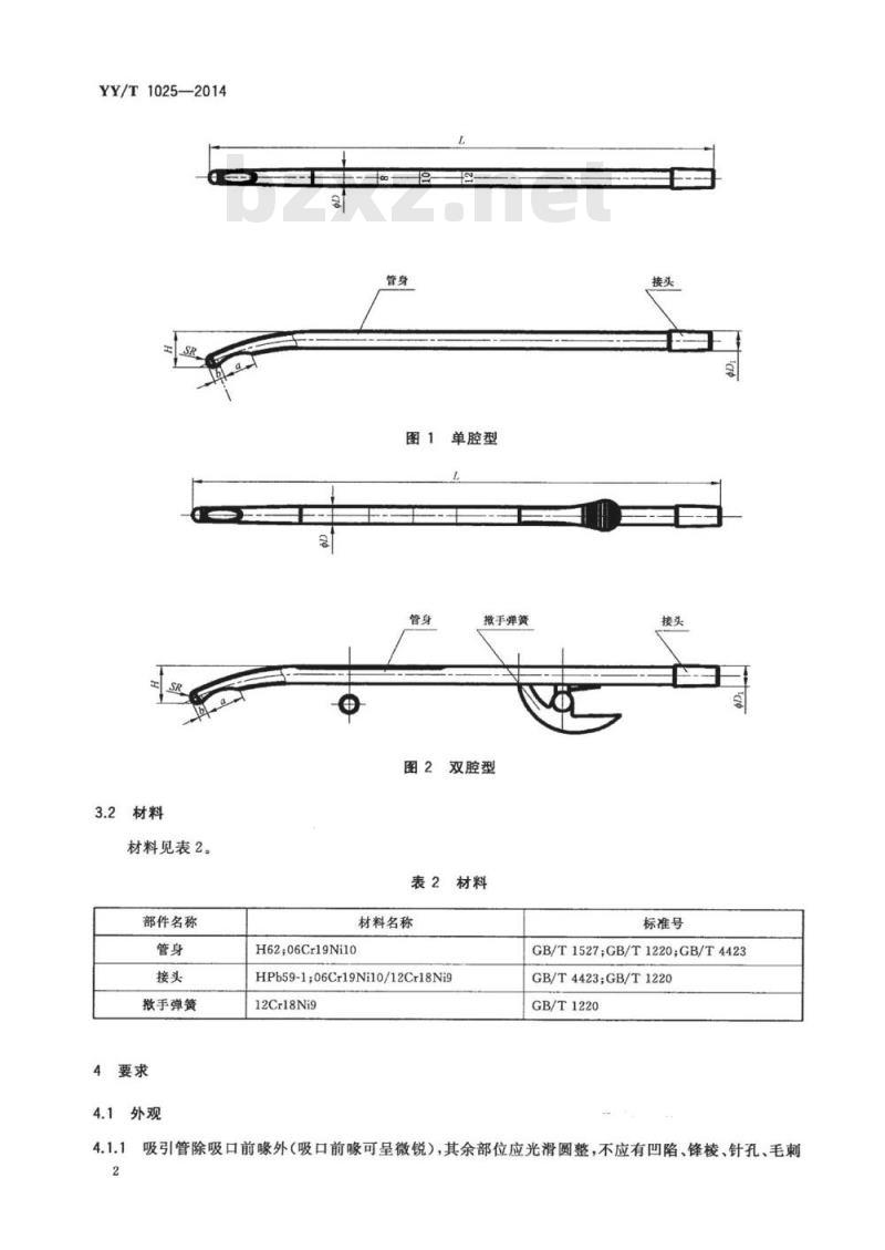 YY/T 1025-2014 流产吸引管
