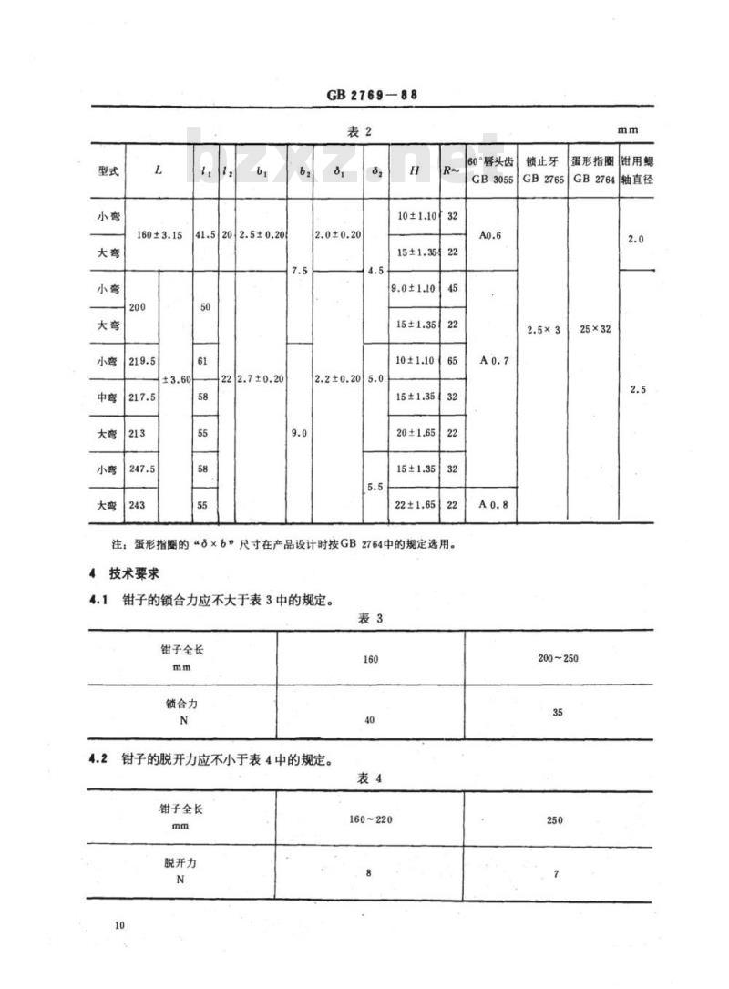 YY 91004-1999 胸腔止血钳