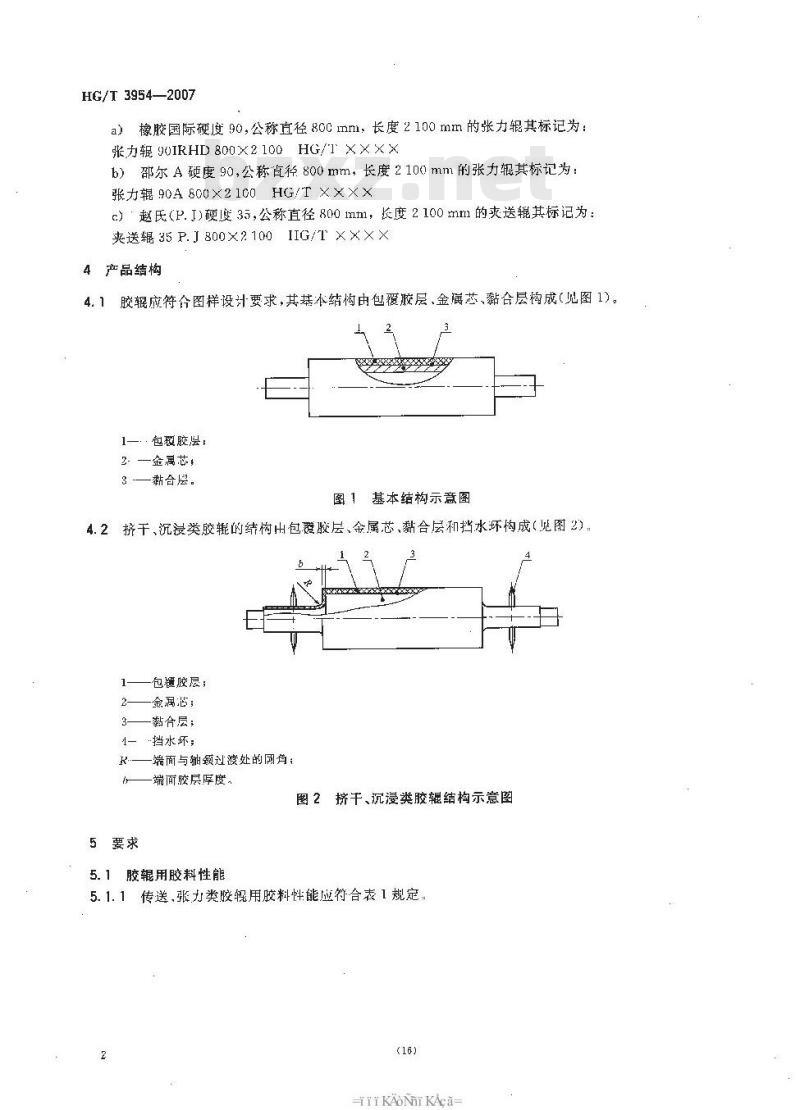 HG/T 3954-2007 冶金胶辊