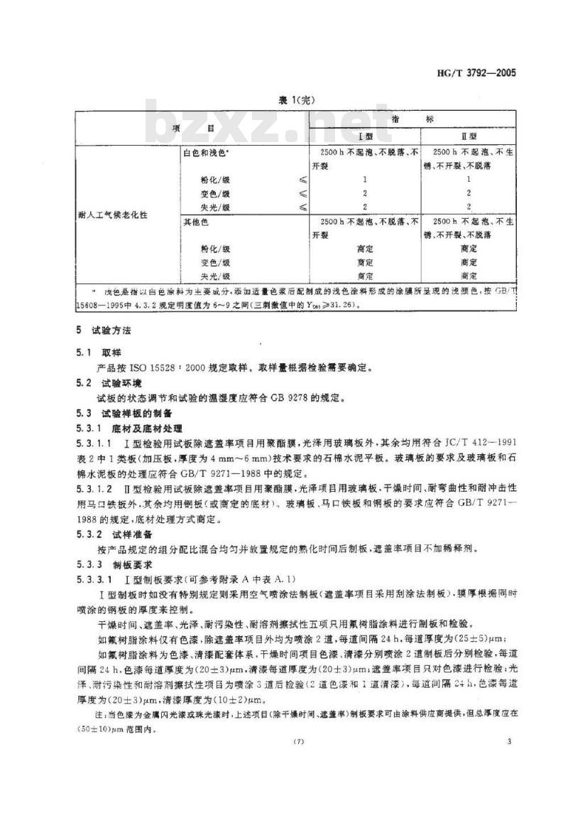 HG/T 3792-2005 交联型氟树脂涂料