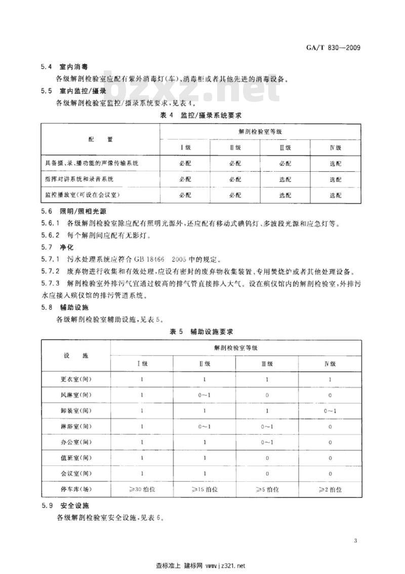 GA/T 830-2009 尸体解剖检验室建设规范