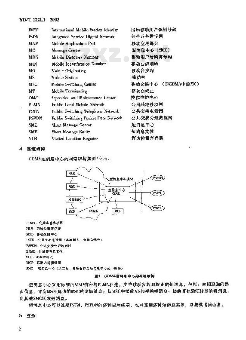 YD/T 1221.1-2002 800MHz CDMA数字蜂窝移动通信网短消息中心设备技术要求 第一分册 点对点短消息业务部分