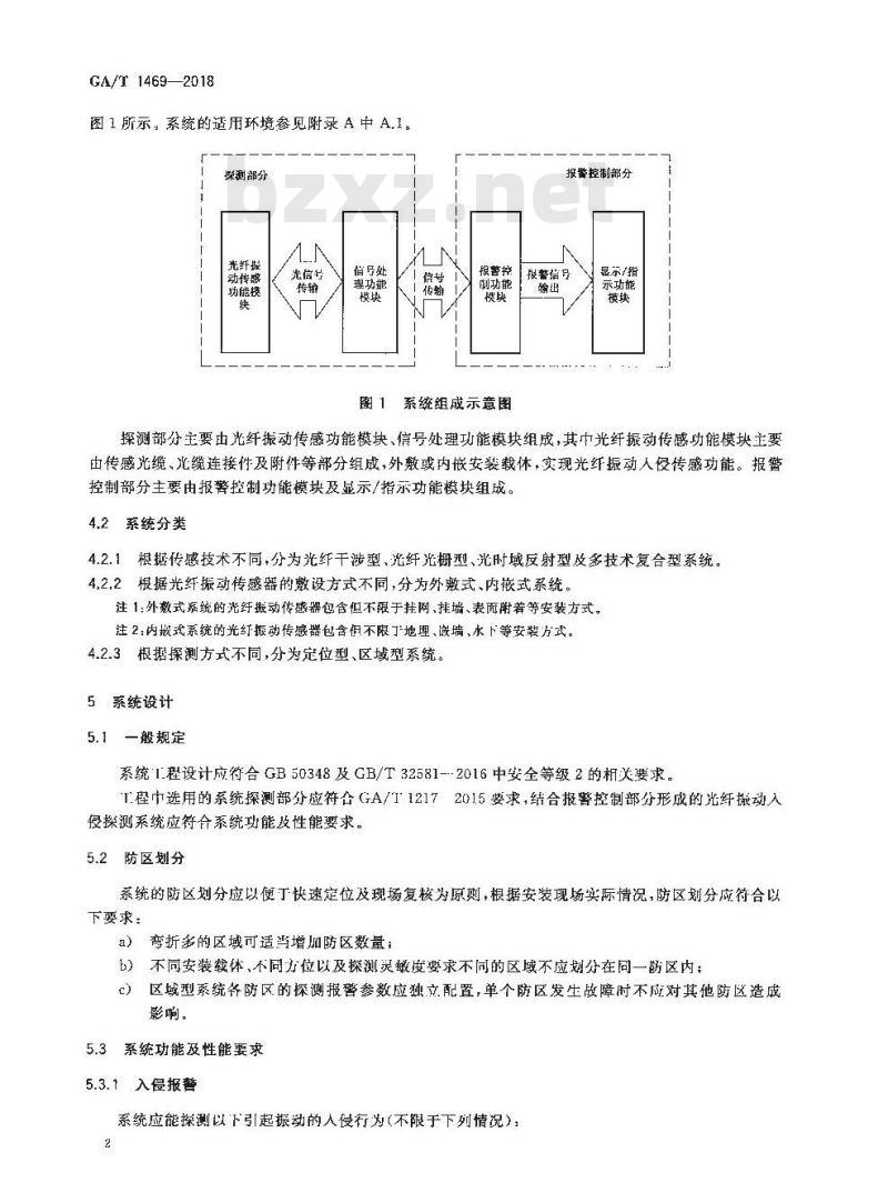 GA/T 1469-2018 光纤振动入侵探测系统工程技术规范