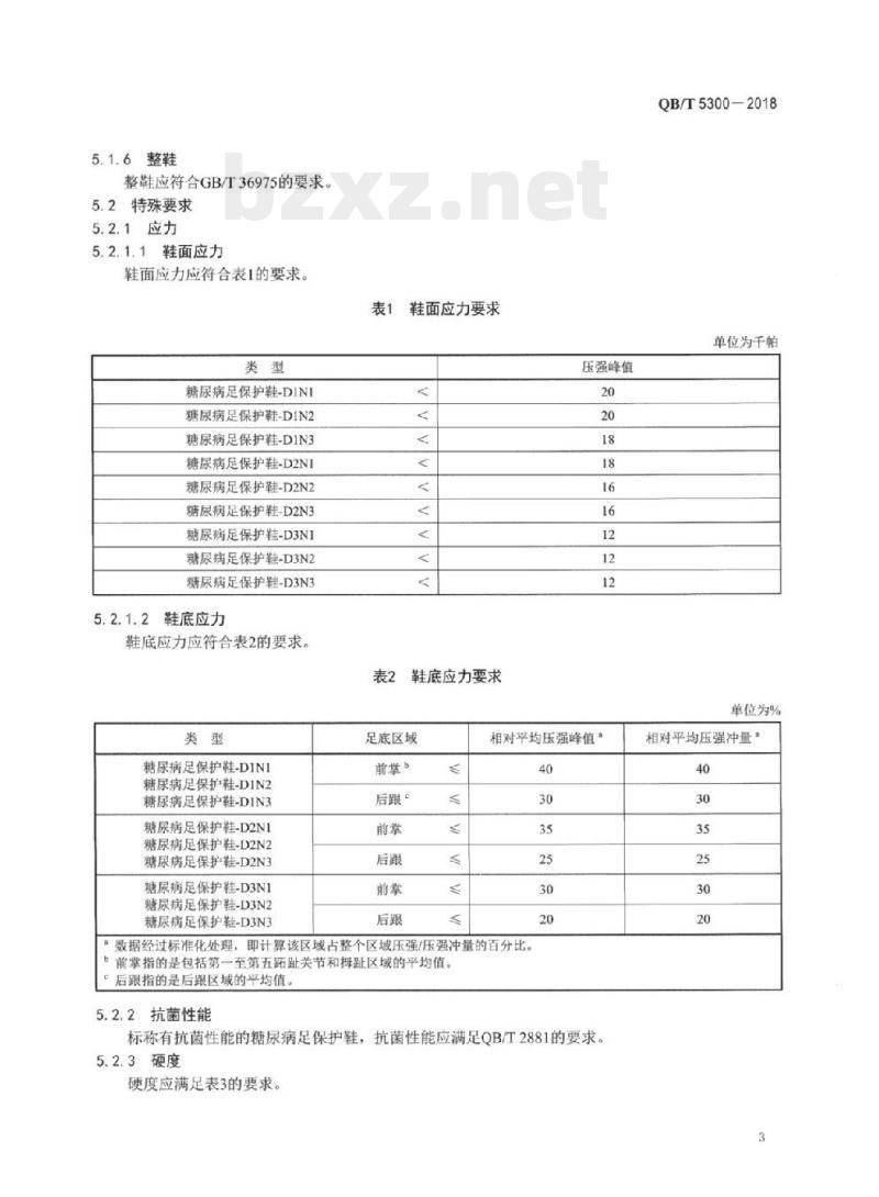 QB/T 5300-2018 糖尿病足保护鞋