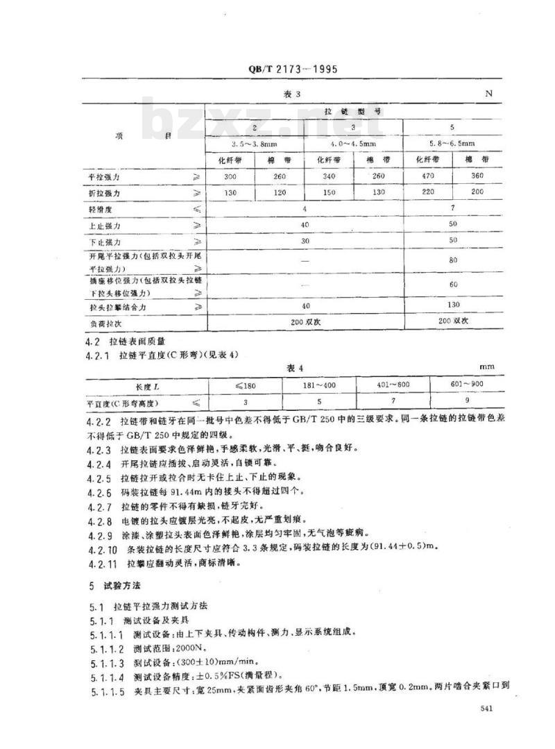 QB/T 2173-1995 螺旋拉链