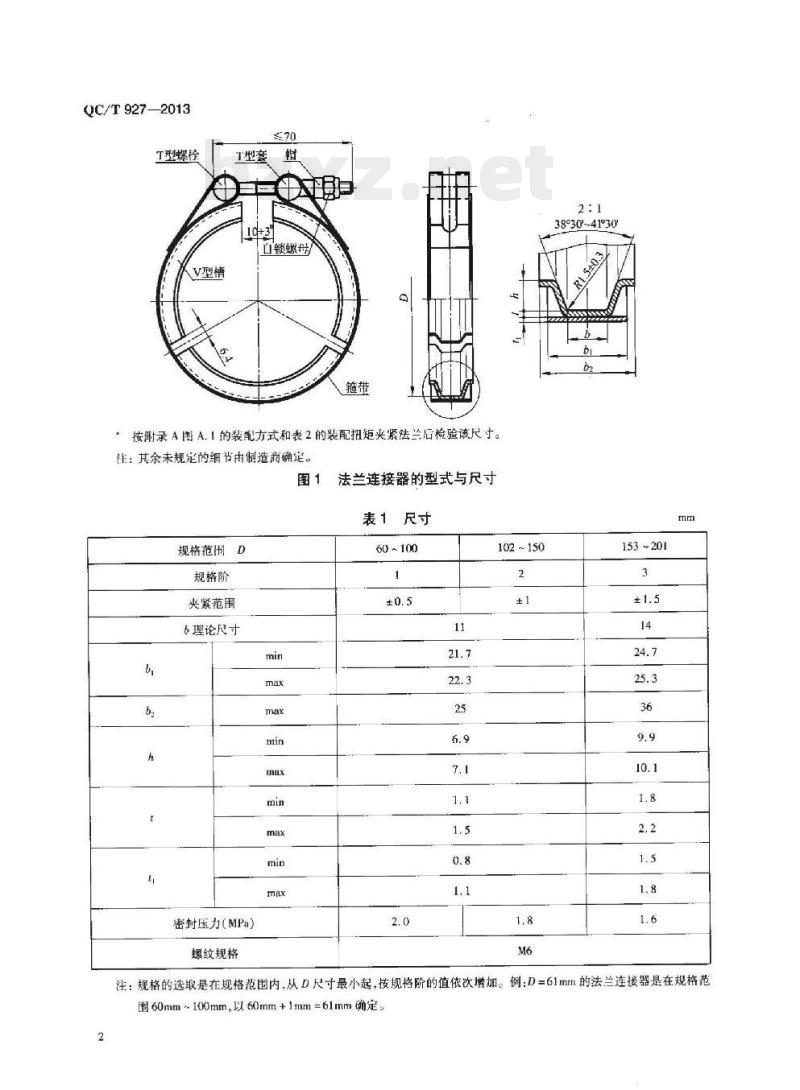 QC/T 927-2013 法兰连接器