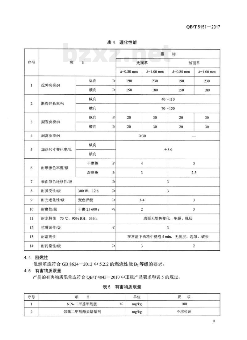 QB/T 5151-2017 内墙装饰用超细纤维聚氨酯壁革