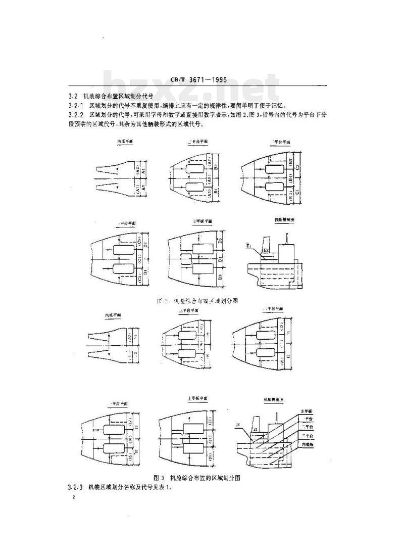 CB/T 3671-1995 综合布置区域划分原则及代号