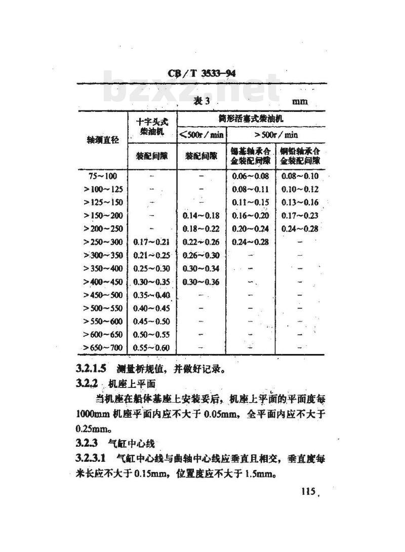 CB/T 3533-94 船用柴油机修理安装技术要求