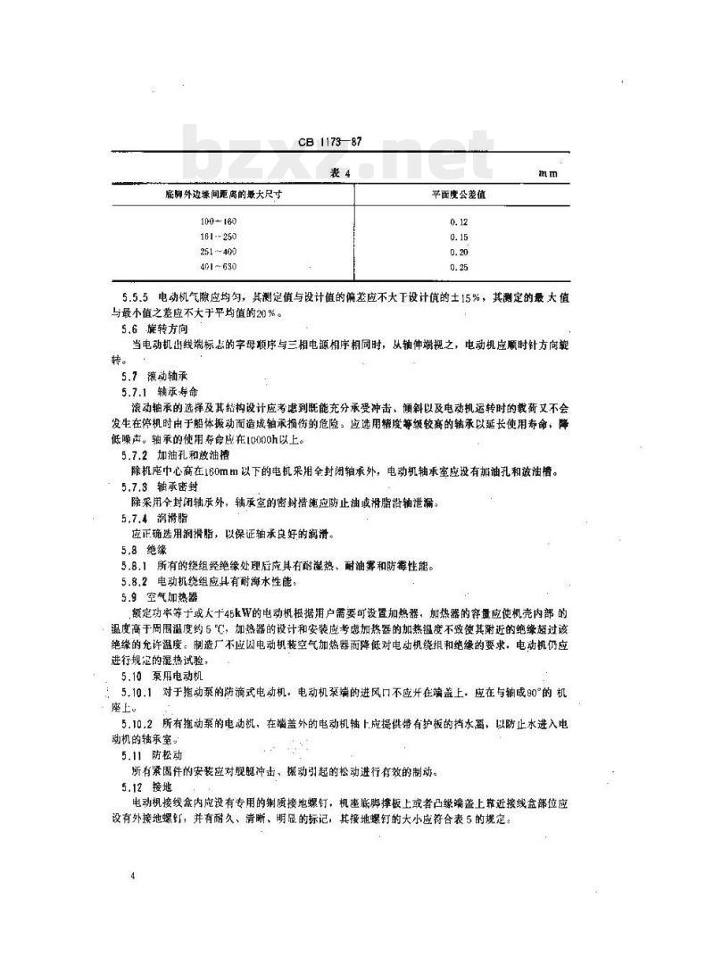 CB 1173-87 舰用交流异步电动机技术条件