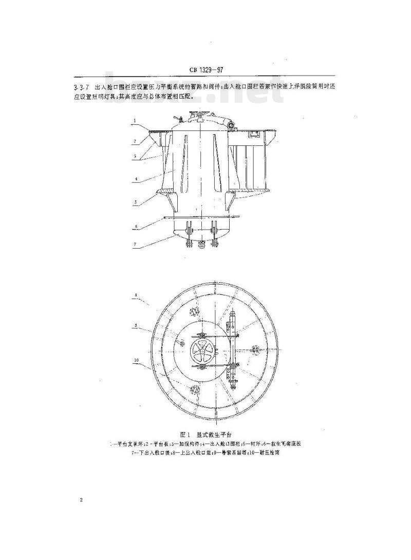 CB 1329-97 潜艇救生平台规范