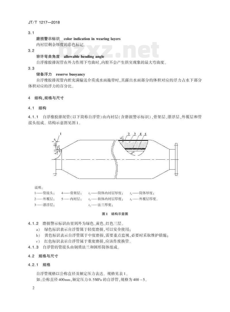 JT/T 1217-2018 自浮橡胶排泥管