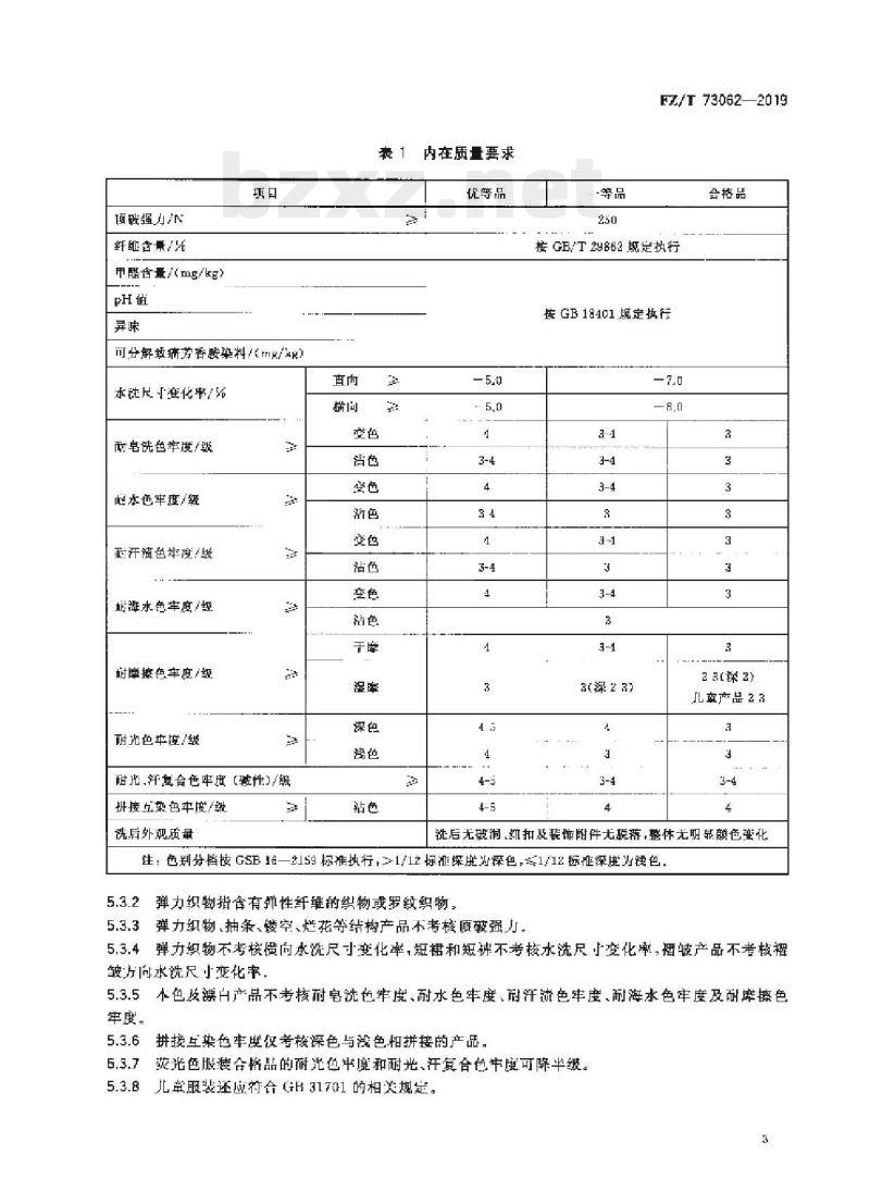FZ/T 73062-2019 针织沙滩服