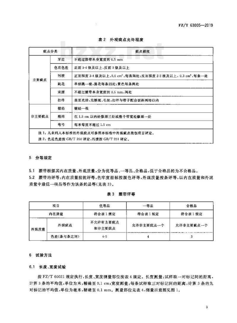 FZ/T 63005- 2019 机织腰带