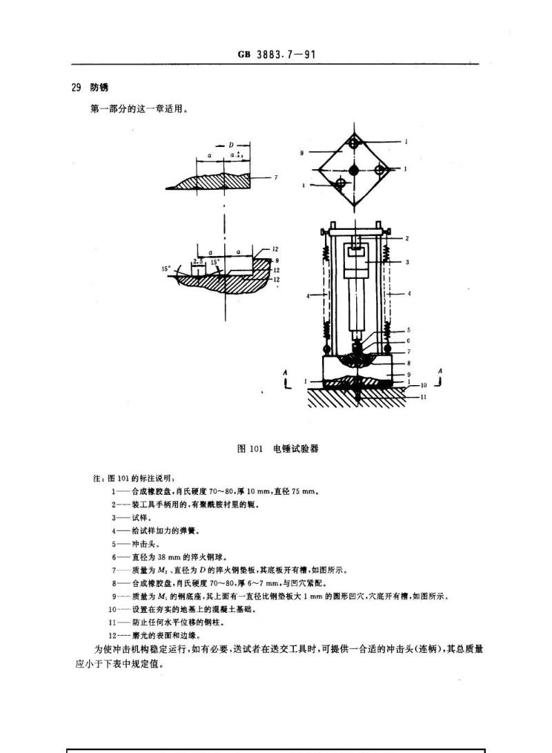 GB 3883.7-1991 手持式电动工具的安全 第二部分：电锤的专用要求(可供认证用)