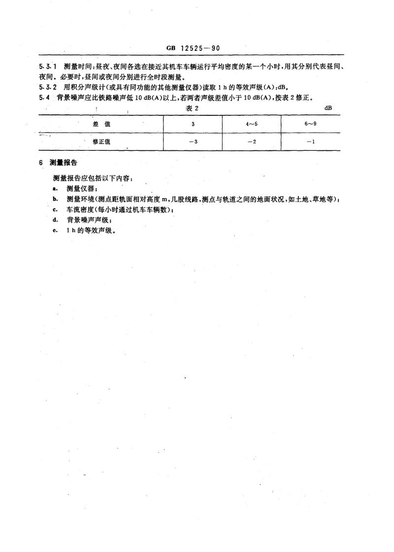 GB 12525-1990 铁路边界噪声限值及其测量方法