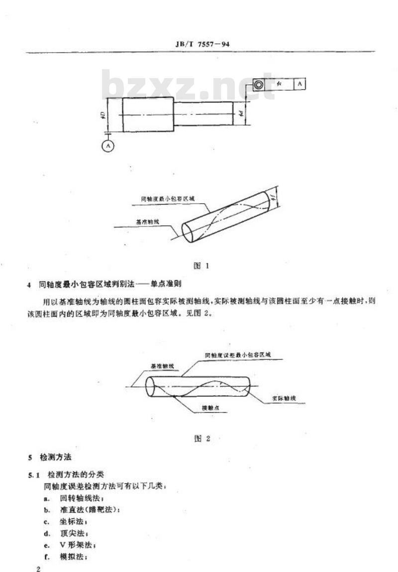 JB/T 7557-1994 同轴度误差检测