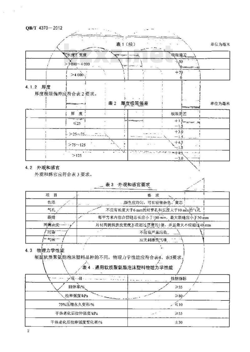 QB/T 4370-2012 家具用软质阻燃聚氨酯泡沫塑料