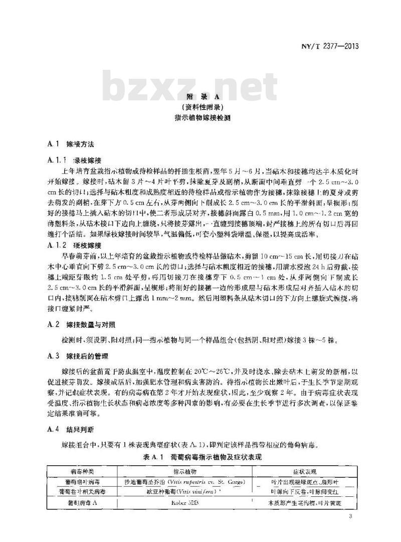 NY/T 2377-2013 葡萄病毒检测技术规范