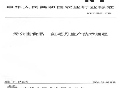 NY/T 5258-2004 无公害食品红毛丹生产技术规程