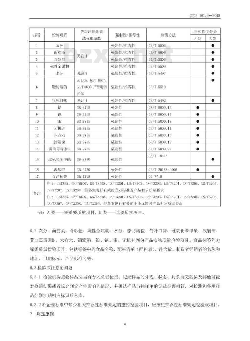 CCGF 101.2-2008 小麦粉