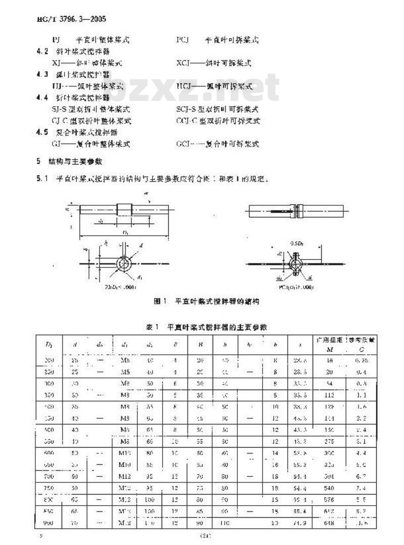 HG/T 3796.3-2006 桨式搅拌器