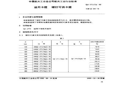 QJ 177.17A-1995 通用卡箍 螺钉可调卡箍