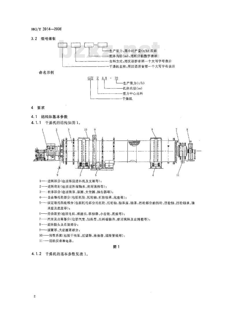 HG/T 3914-2006 蒸汽加热管式回转圆筒干燥机