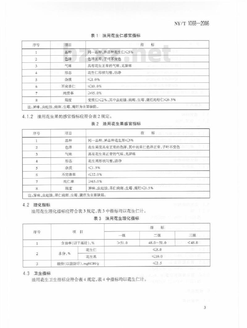 NY/T 1068-2006 油用花生