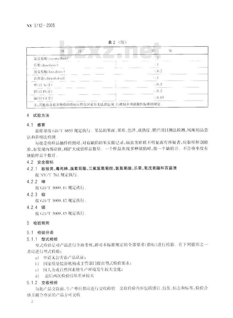 NY 5112-2005 无公害食品 本标准规定了无公害食品落叶核果类果品的要求、试验方法、检验规则和标志、包装、运输及贮存。
本标准适用于无公害食桃、李、杏、梅、樱桃、稠李、欧无公害食品 落叶核果类