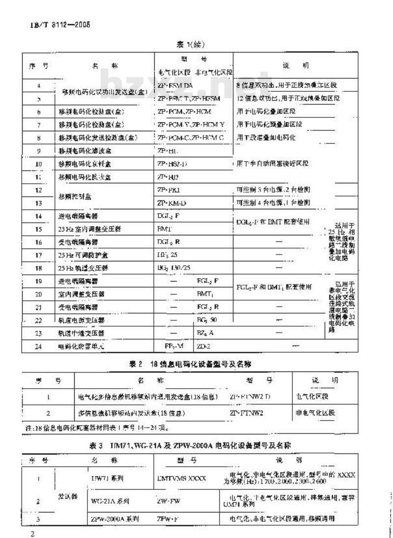 TB/T 3112-2005 铁路站内轨道电路电码化设备