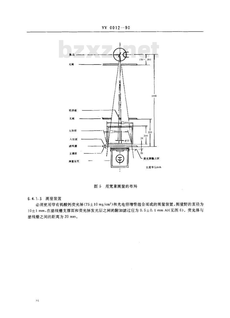 YY 0012-1990 防散射滤线栅