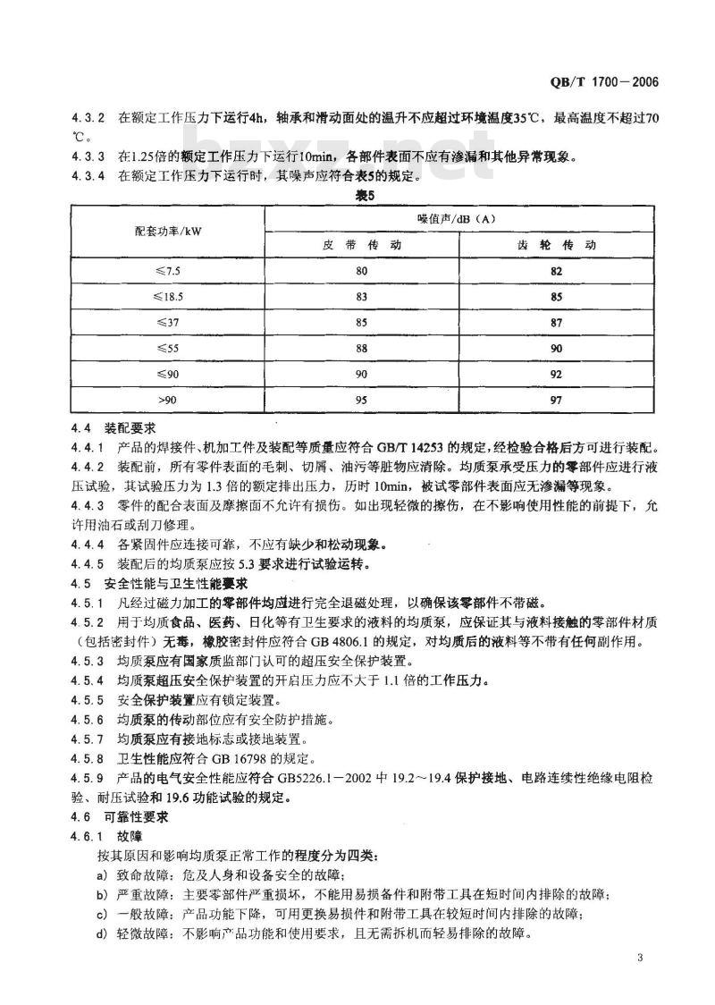 QB/T 1700-2006 高压均质泵