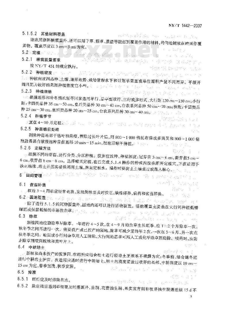 NY/T 1442-2007 菠萝栽培技术规程