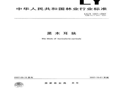 LY/T 1207-2007 黑木耳块
