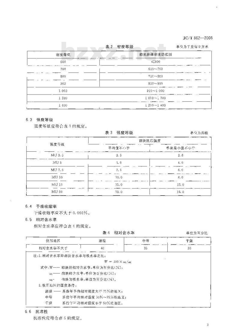 JC/T 862-2008 粉煤灰混凝土小型空心砌块