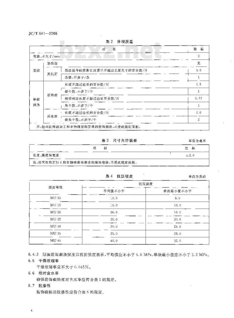 JC/T 641-2008 装饰混凝土砌块