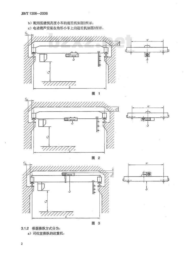 JB/T 1306-2008 电动单梁起重机 JB/T 1306-2008 电动单梁起重机