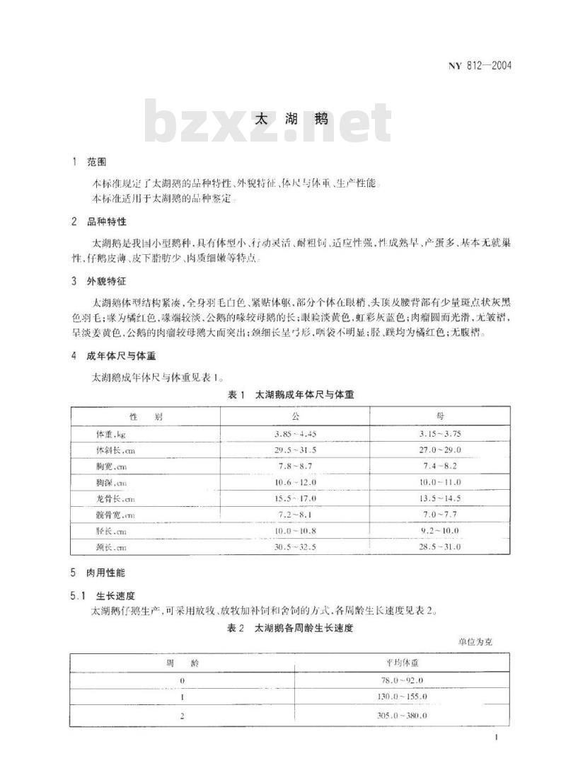 NY 812-2004 太湖鹅