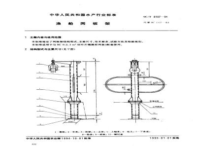 SC/T 8107-1994 渔船网板架