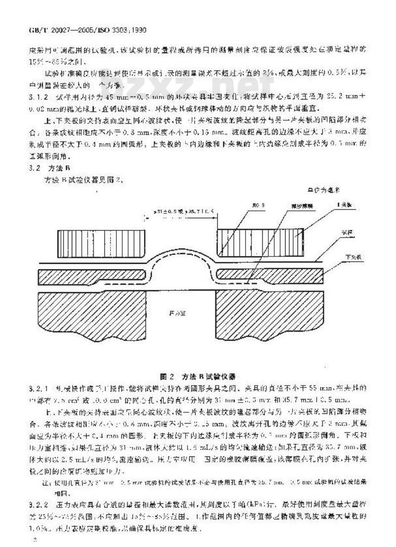 GB/T 20027-2005 橡胶或塑料涂覆织物 破裂强度的测定