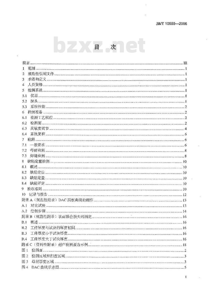 JB/T 10559-2006 起重机械无损检测 钢焊缝超声检测