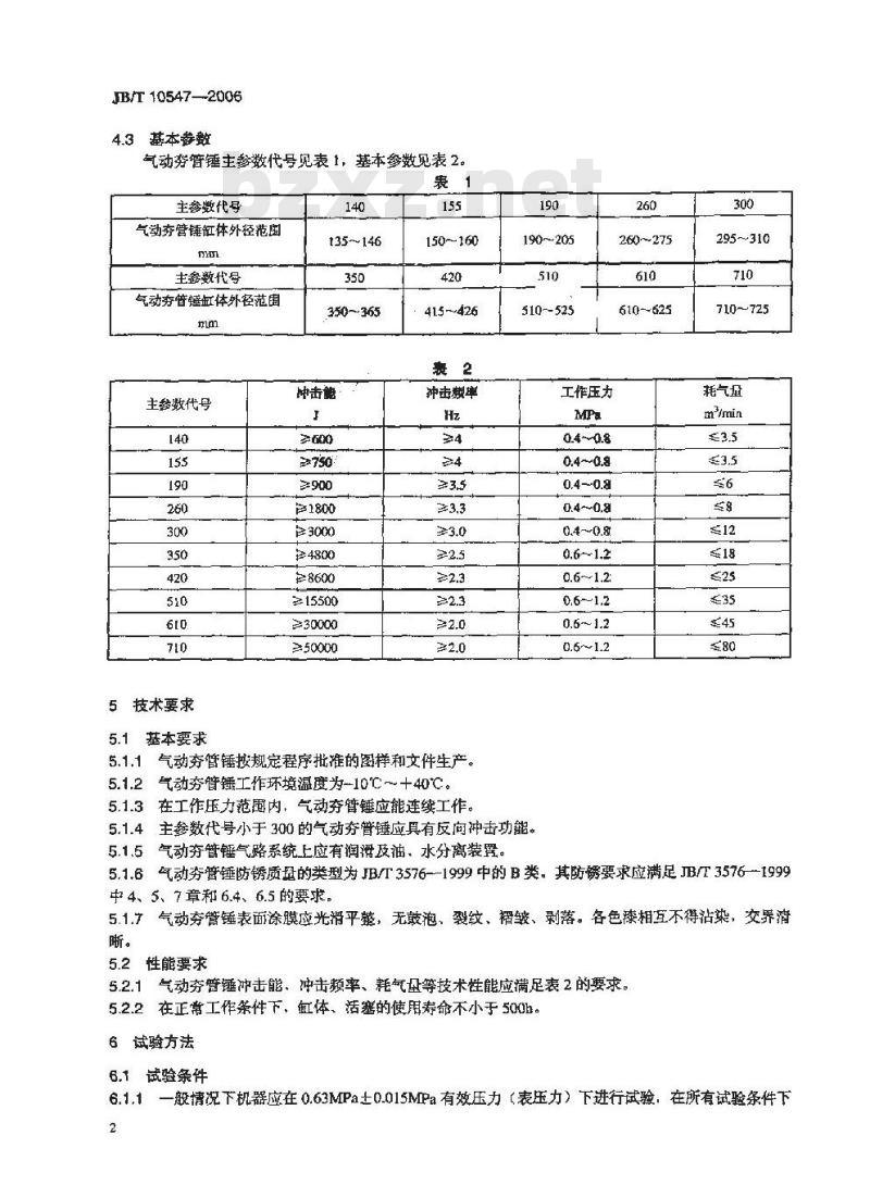 JB/T 10547-2006 气动夯管锤
