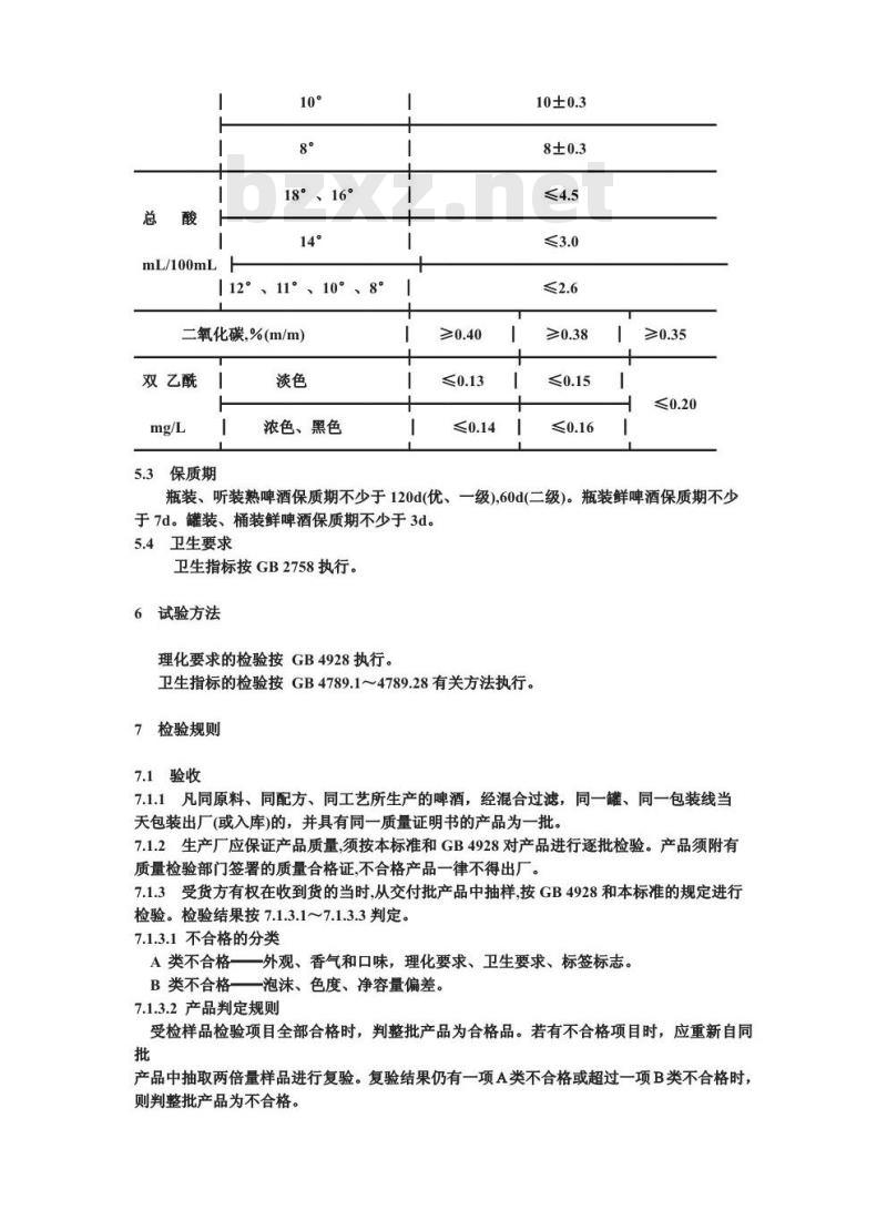 GB/T 4927-1991 啤酒
