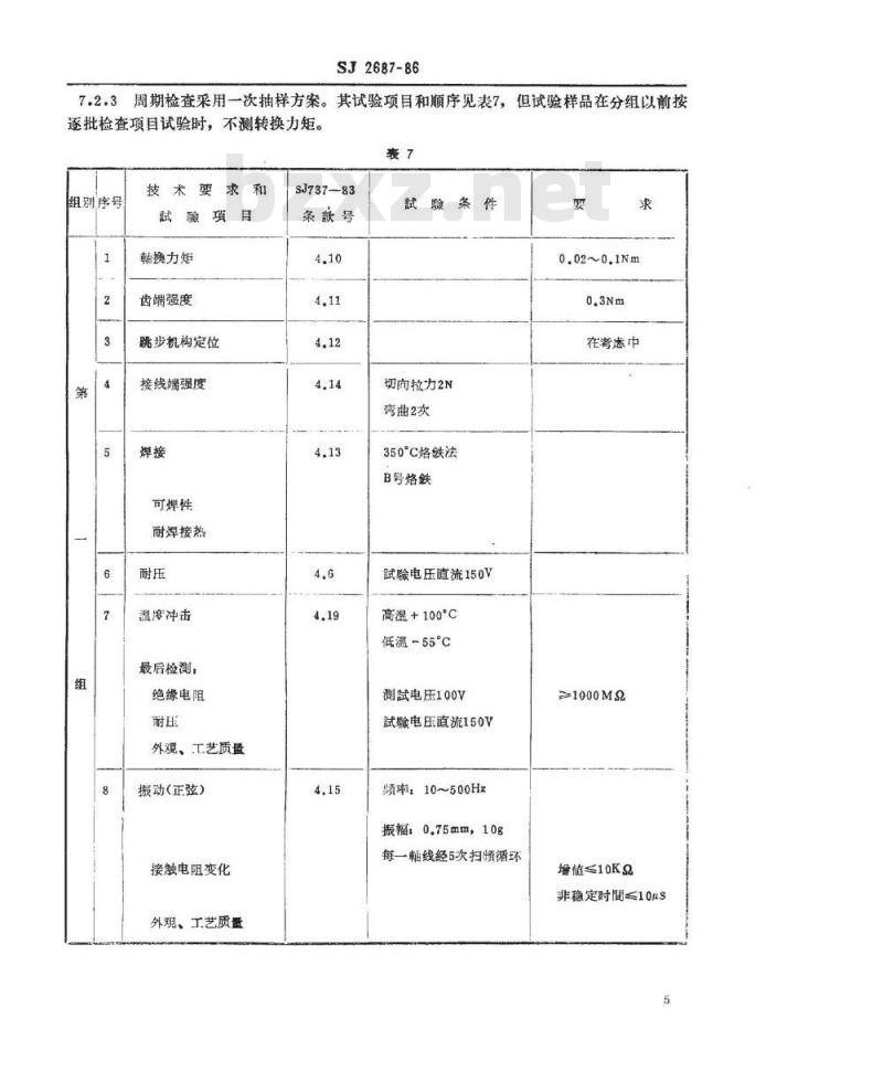 SJ 2687-1986 中心安装的ＫＸ０６型旋转片式开关(低电负荷) 最多１２位、最大直径１６毫米