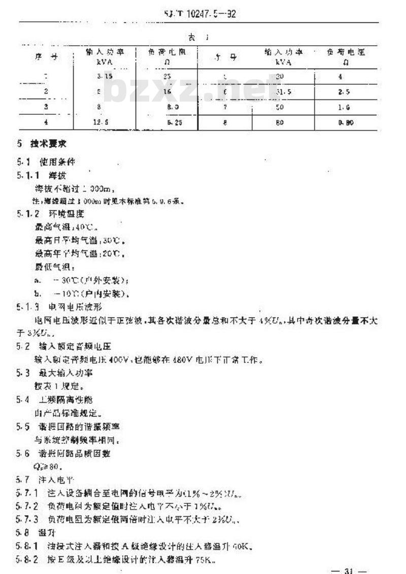 SJ/T 10247.5-1992 音频电力负荷控制系统 注入设备通用规范