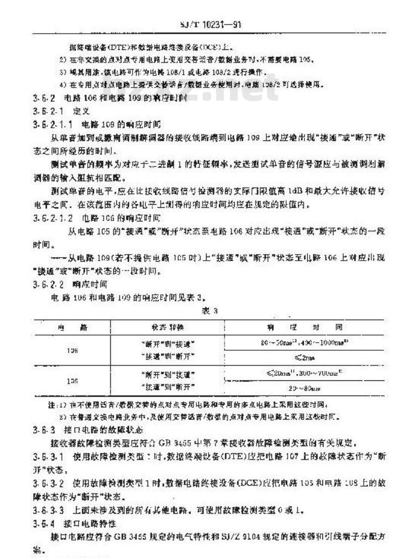 SJ/T 10231-1991 ３００ｂｉｔ／ｓ有线话带调制解调器技术要求