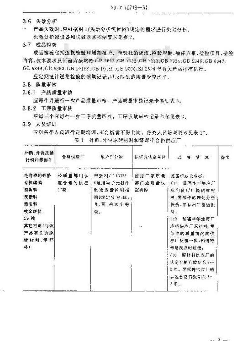 SJ/T 10218-1991 有机介质固定电容器制造质量控制要点