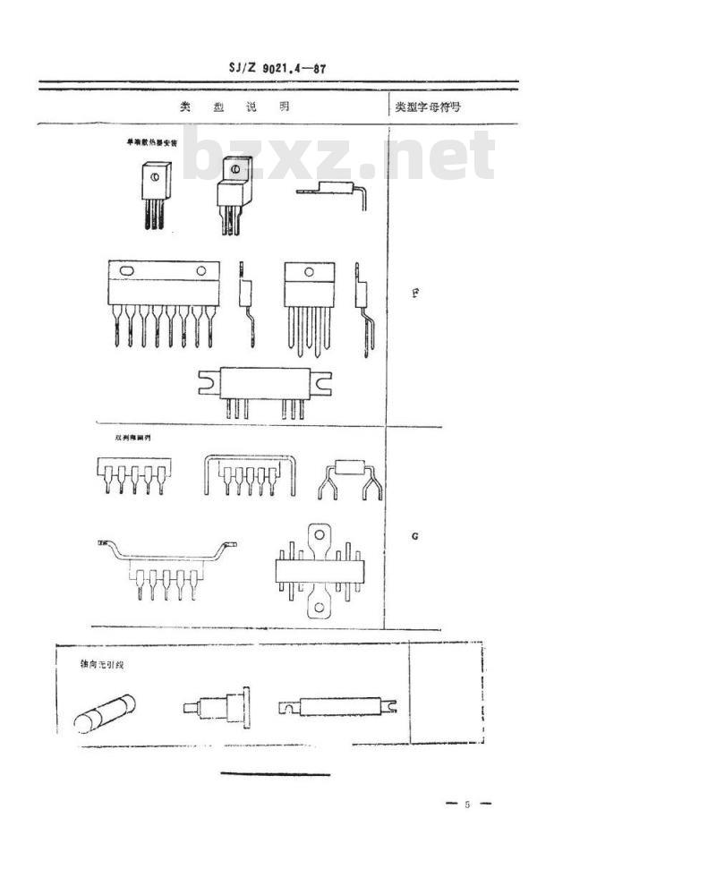 SJ/Z 9021.4-1987 半导体器件的机械标准化 第４部分：半导体器件封装外形图类型的划分以及编号体系